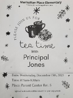 Tea Time with the Principal